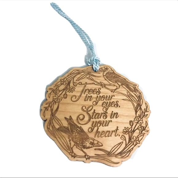 Crow Handmade wood etched engraved rustic bird ornament raven keepsake bookmark - Picture 12 of 16